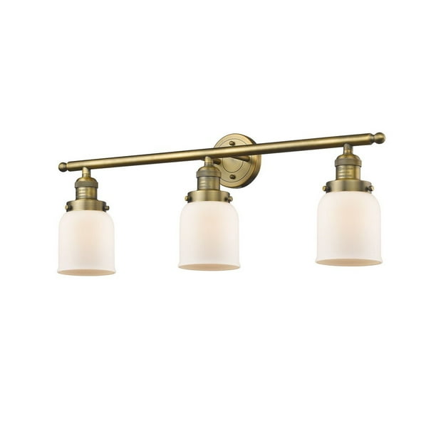 Innovations 205-BB-G51 Transitional Three Light Bath Vanity from Franklin Restoration Collection in Brass Antique Finish, Innovations 205-BB-G51 Transitional Three Light Bath Vanity from Franklin Restoration Collection in Brass Antique Finish,